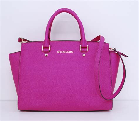 michael kors hot pink bag and wallet|michael kors purses vanilla pink.